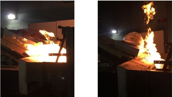 Can a skylight dome catch fire