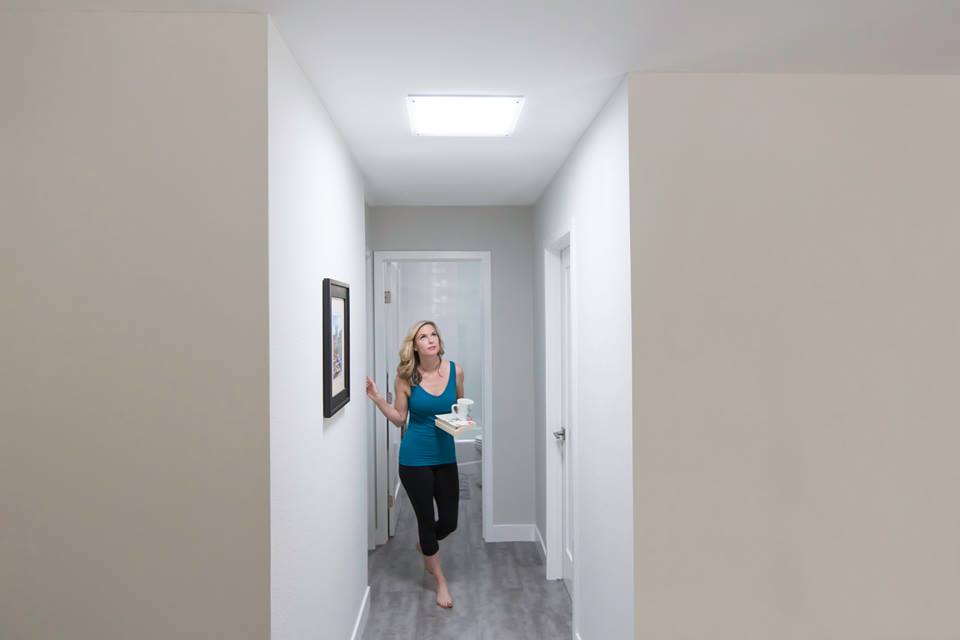 How do i get daylight in to a dark hall?