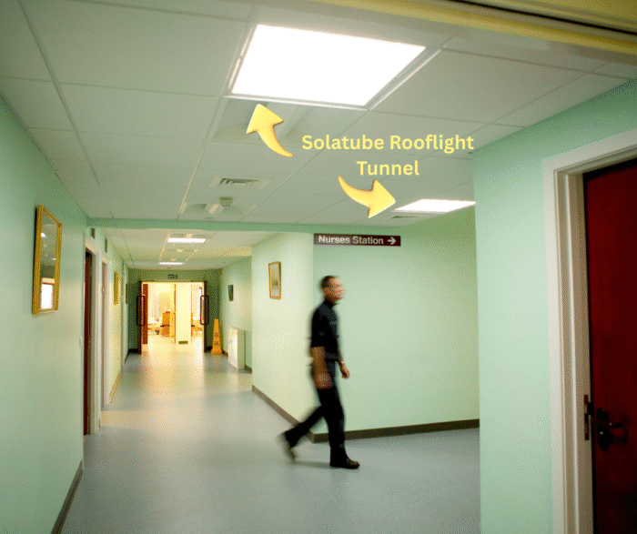 can Solatube be used to pipe daylight to corridors in hospitals