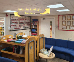 Will a Solatube provide enough daylight to a school library