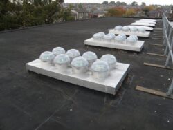 Solatube bespoke flashings to allow for maximum solar pv roof layout