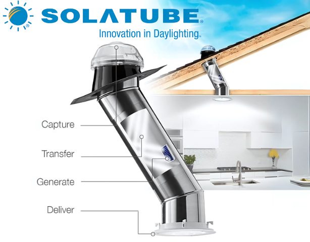 How a Solatube Daylight Tunnel brings natural daylight into a home